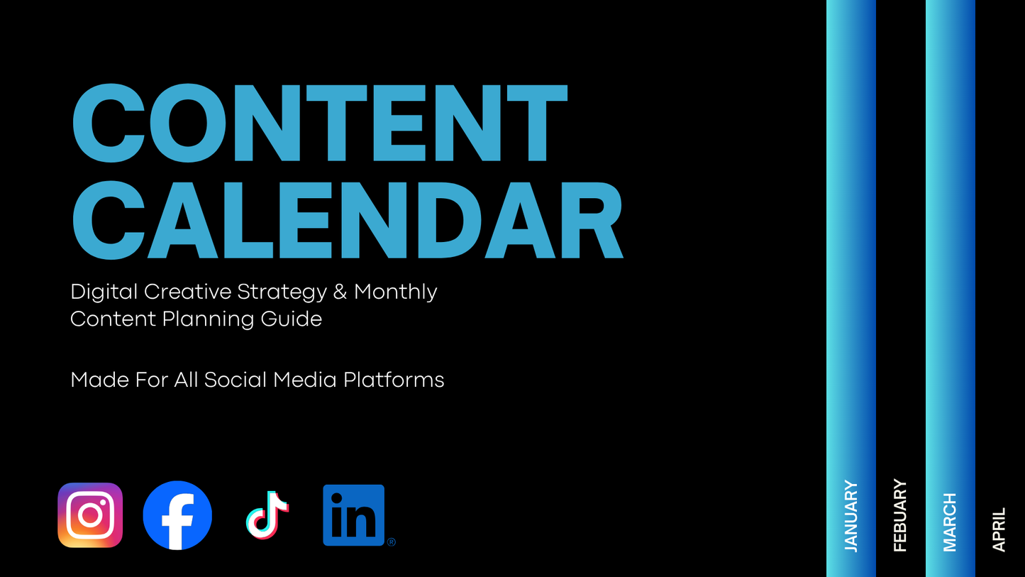 Luxury Content Calendar - Editable Canva Template For Brands & Creators