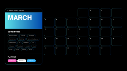 Luxury Content Calendar - Editable Canva Template For Brands & Creators